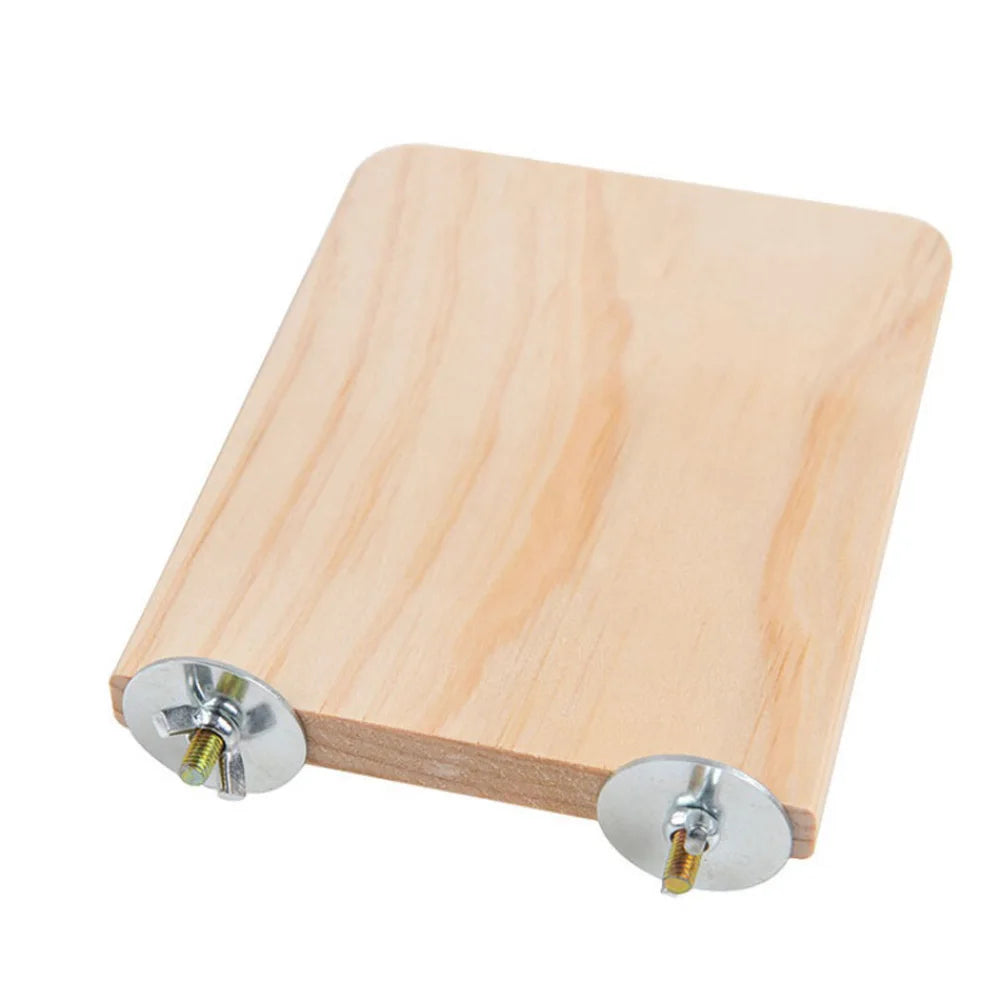 Chinchilla Hamster Springboard Squirrel Parrot Bird Standing Platform Wooden Pet Toy