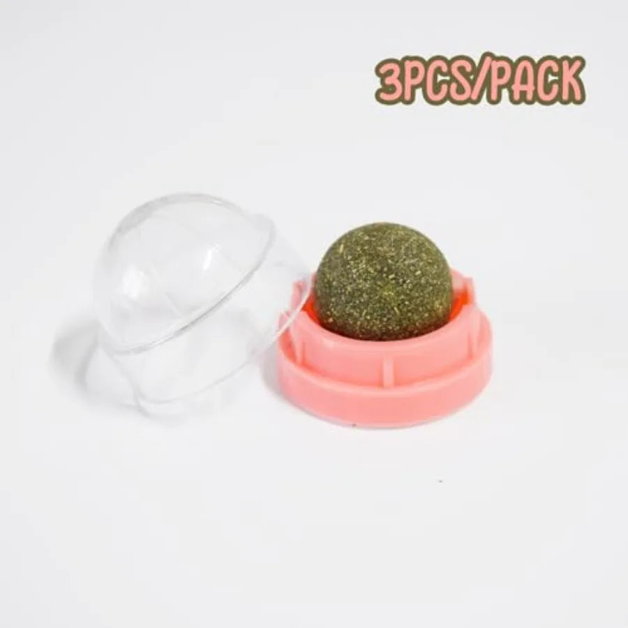 Pink Catnip Ba for Cats 3PCS Wall Catnip Toys Edible Cat Toys for Cat Lick Safe Healthy Kitten Chew Toys Teeth Cleaning Dental