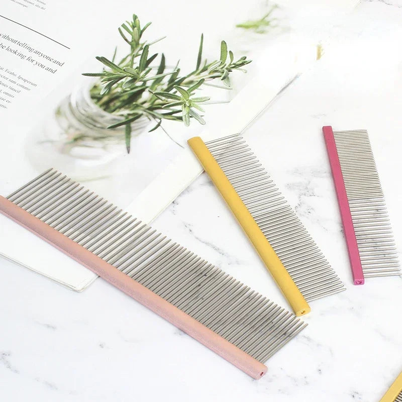 Stainless Brush Cleaning Professional Accessories Light Hair Comb Pins Comb Puppy Trimmer Steel Dog Pet Grooming Aluminum Pet