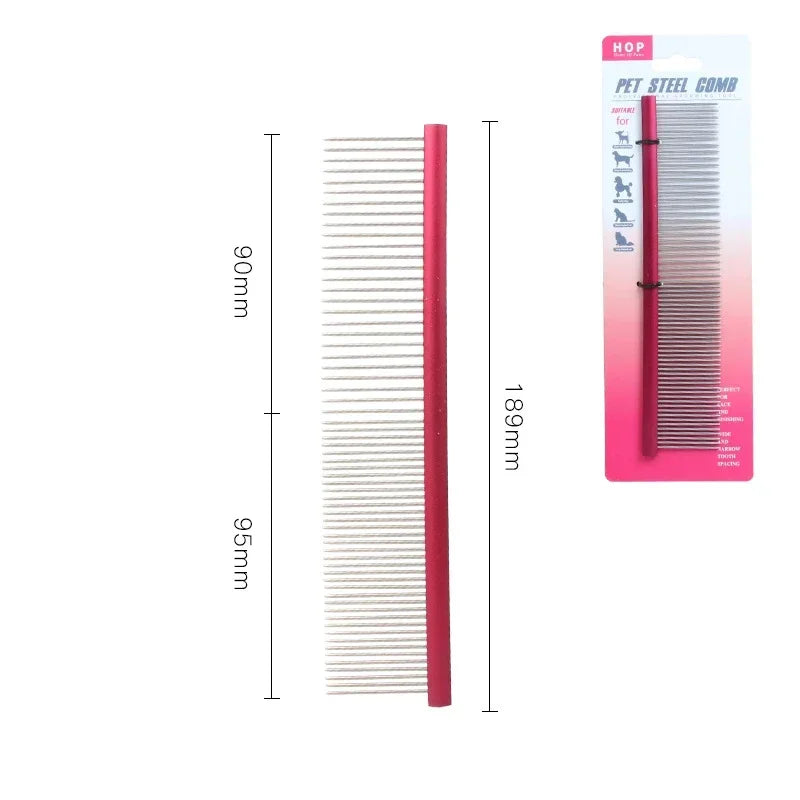 Stainless Brush Cleaning Professional Accessories Light Hair Comb Pins Comb Puppy Trimmer Steel Dog Pet Grooming Aluminum Pet
