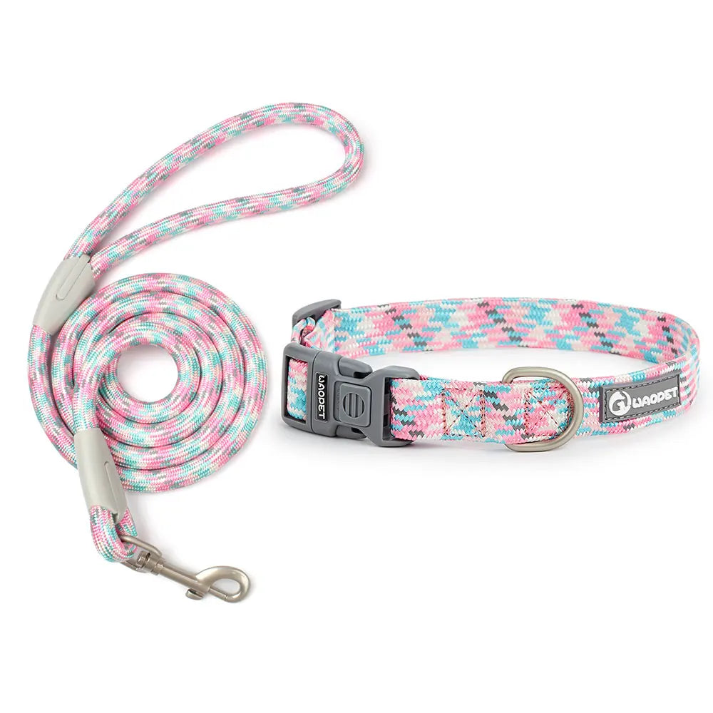 Leashes And Collar Set For Small Medium Large Dogs Pet French Bulldog Chihuahua Pug Outdoor Walking Lead Collar Leash Supplies