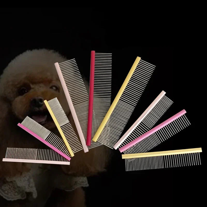 Stainless Brush Cleaning Professional Accessories Light Hair Comb Pins Comb Puppy Trimmer Steel Dog Pet Grooming Aluminum Pet