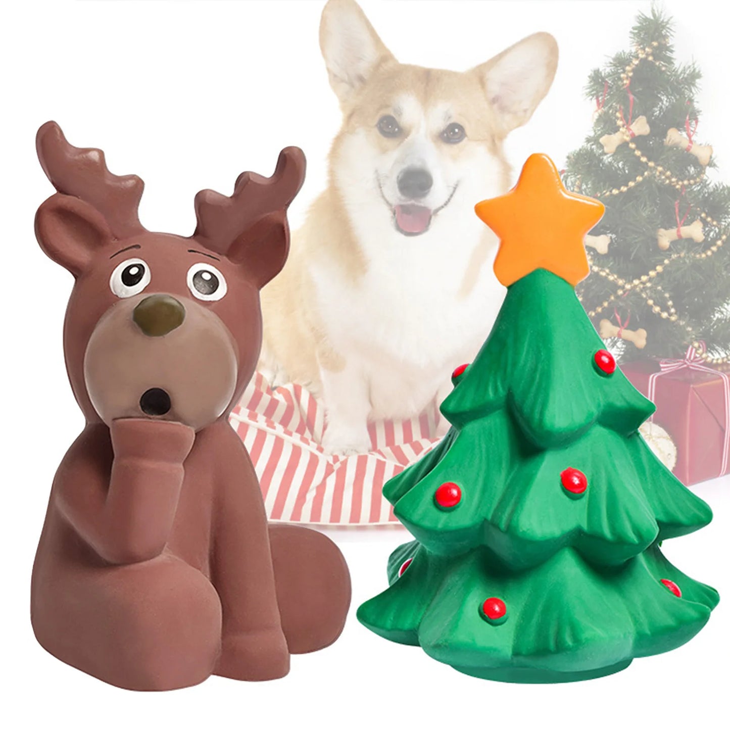 Interactive Dog Latex Chewing Toys Funny Shape Attention Boosting Design Pet Teething Toy Suitable for Small Medium Dogs MIAO