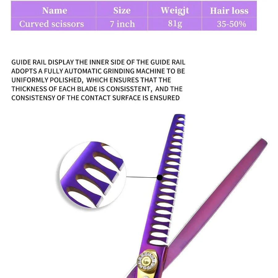 Professional 7.0 8.0 inch Pet Grooming Hair Cutting Scissor and 6.75 8.0 inch Dog Chunker Shear Japan 440C Stainless Steel for