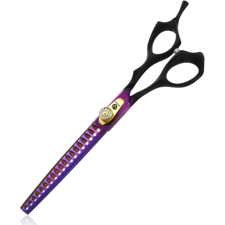 Professional 7.0 8.0 inch Pet Grooming Hair Cutting Scissor and 6.75 8.0 inch Dog Chunker Shear Japan 440C Stainless Steel for
