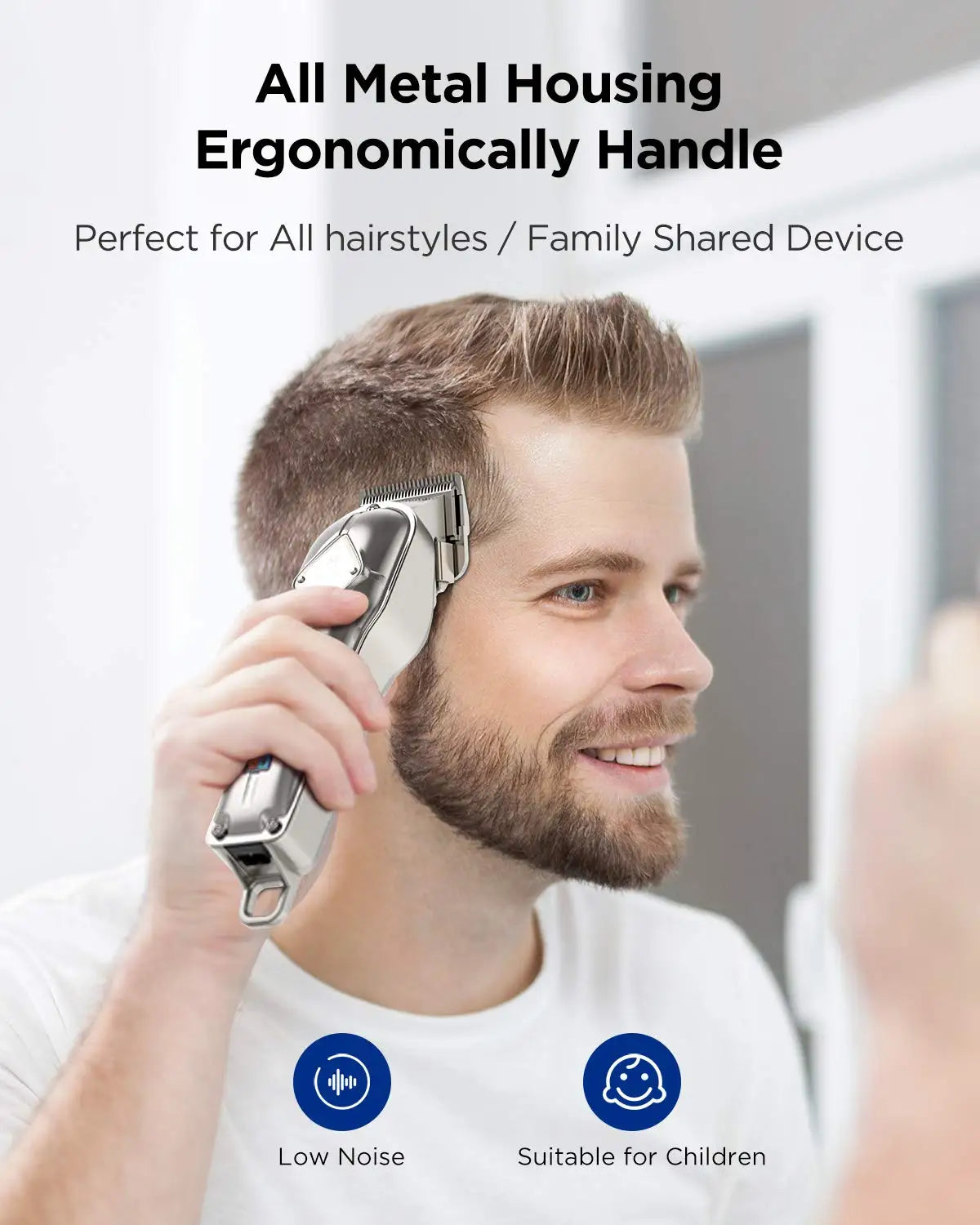 N Top Limural Hair Clippers Professional Cordless Clippers Hair Cutting Beard Trimmer Barbers Grooming Kit Rechargeable for Men