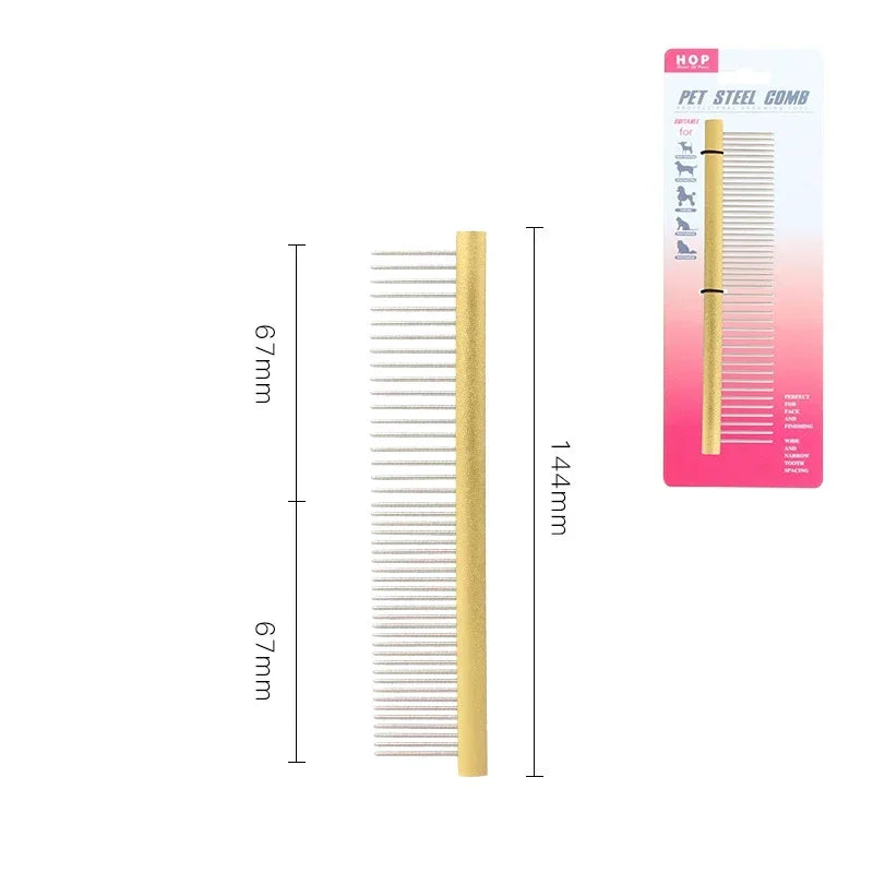 Stainless Brush Cleaning Professional Accessories Light Hair Comb Pins Comb Puppy Trimmer Steel Dog Pet Grooming Aluminum Pet