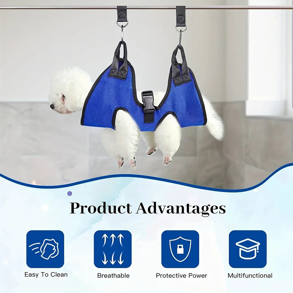 Pet Grooming Hammock Cat Dog Nail Clipper Fixer Teddy Hook Type Feeding Anti-scratch Artifact Restraint Bag Pet Accessories